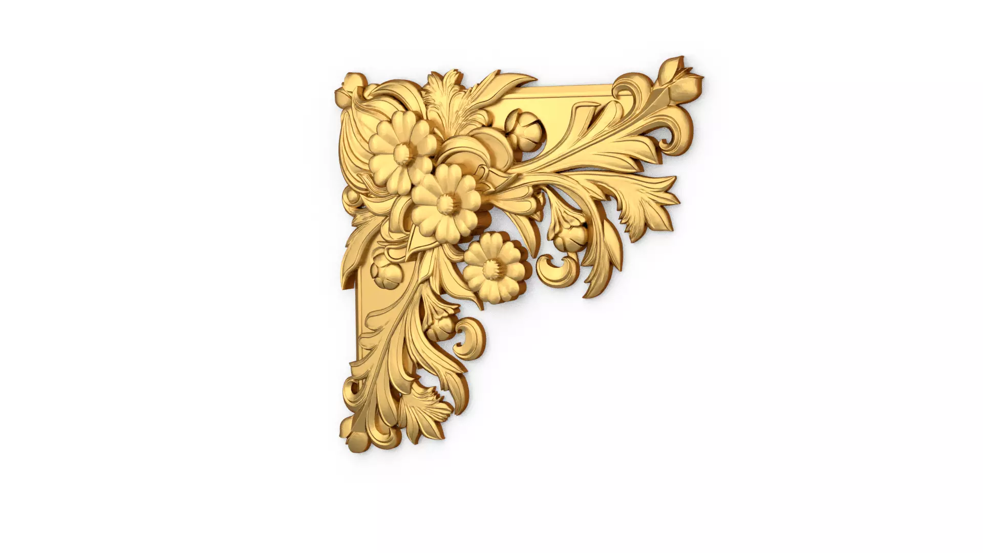 Classic carved corner decor ornament cnc 3d printing stl 07 3D print model_1