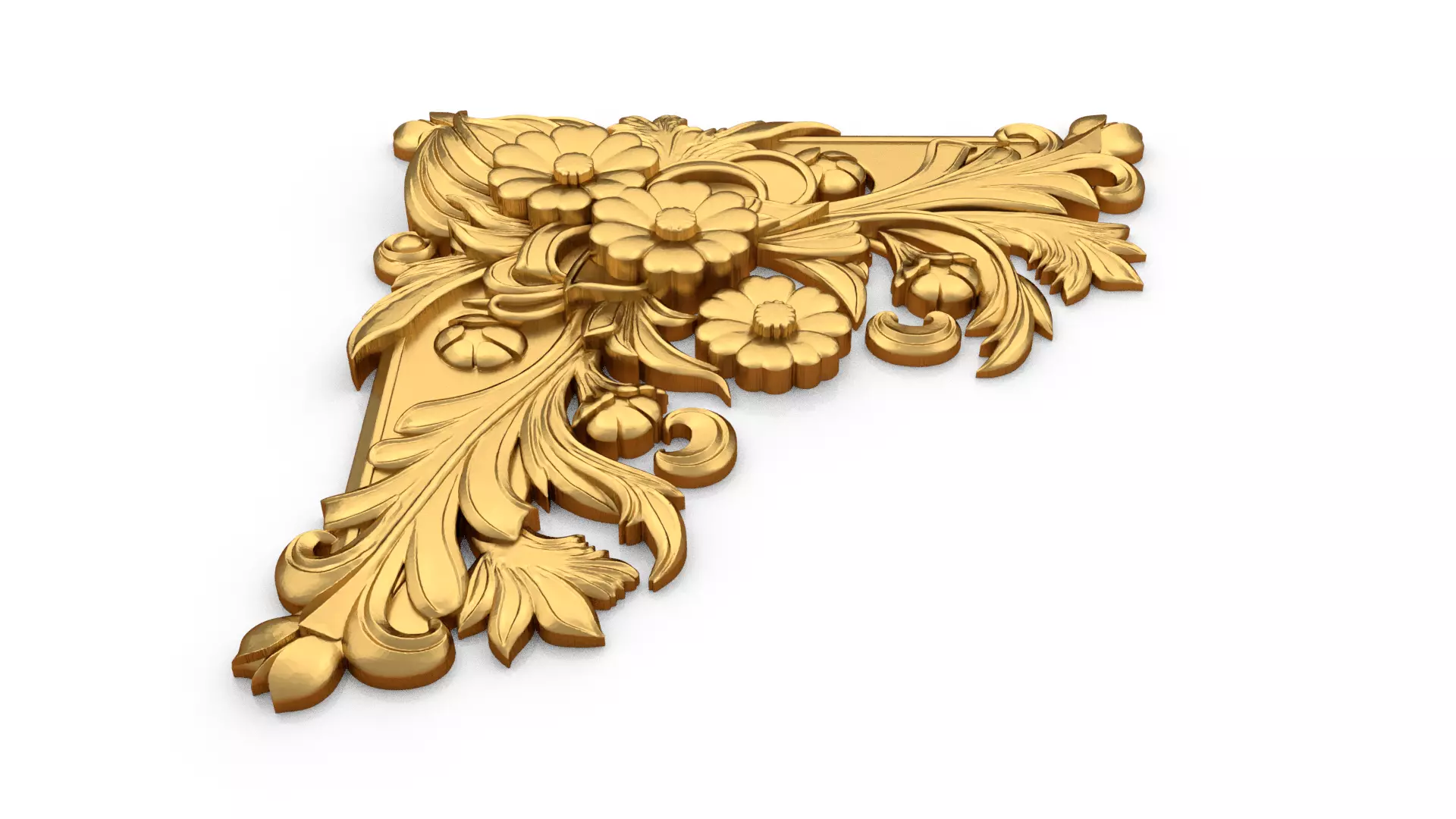 Classic carved corner decor ornament cnc 3d printing stl 07 3D print model_4