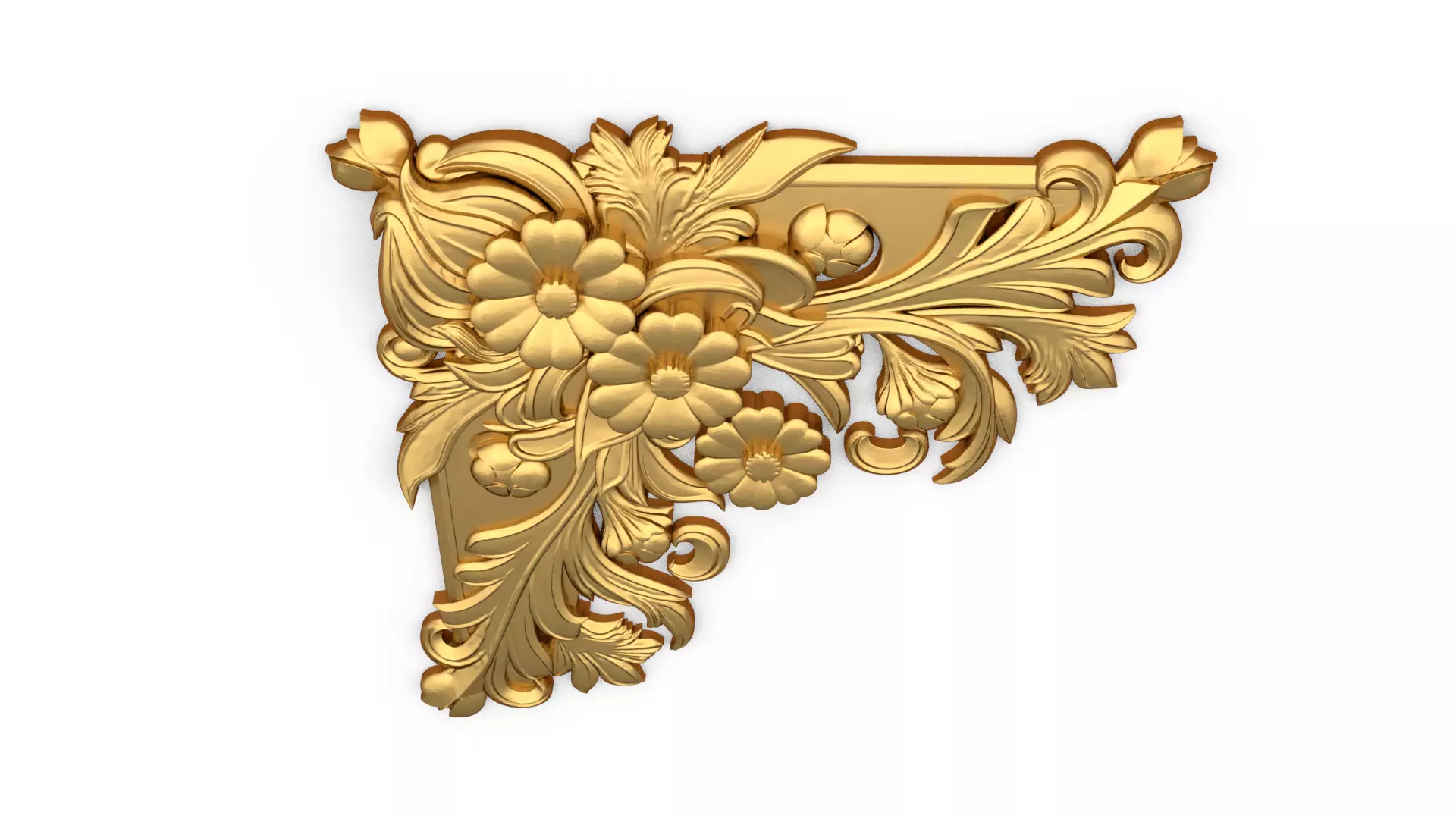 Classic carved corner decor ornament cnc 3d printing stl 07 3D print model_3