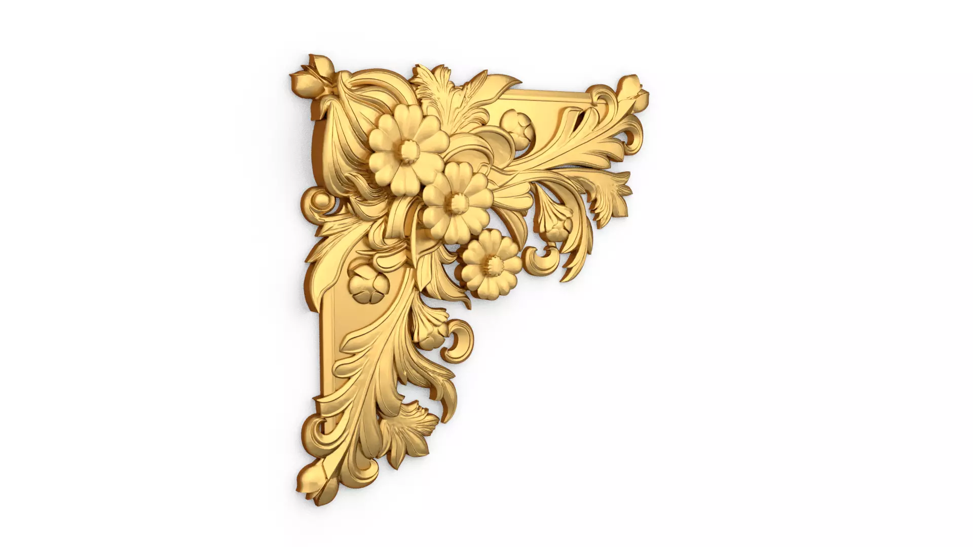 Classic carved corner decor ornament cnc 3d printing stl 07 3D print model_2