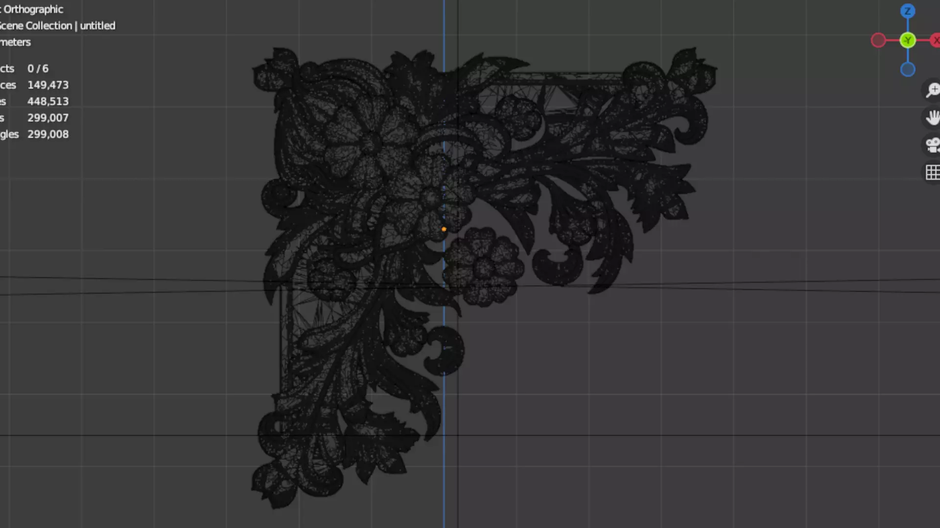 Classic carved corner decor ornament cnc 3d printing stl 07 3D print model_5