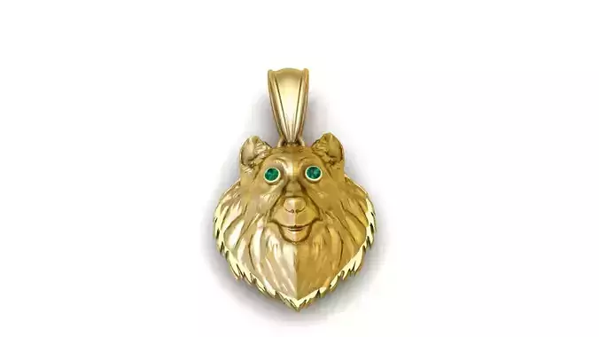 lion  like face pendant design 3D print model