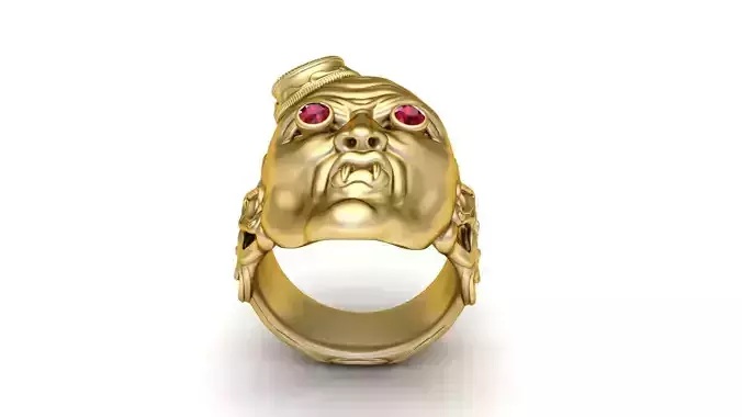 demon head ring design 3D print model