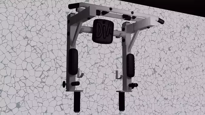 Realistic 3D Horizontal Bar High Poly Sculpt