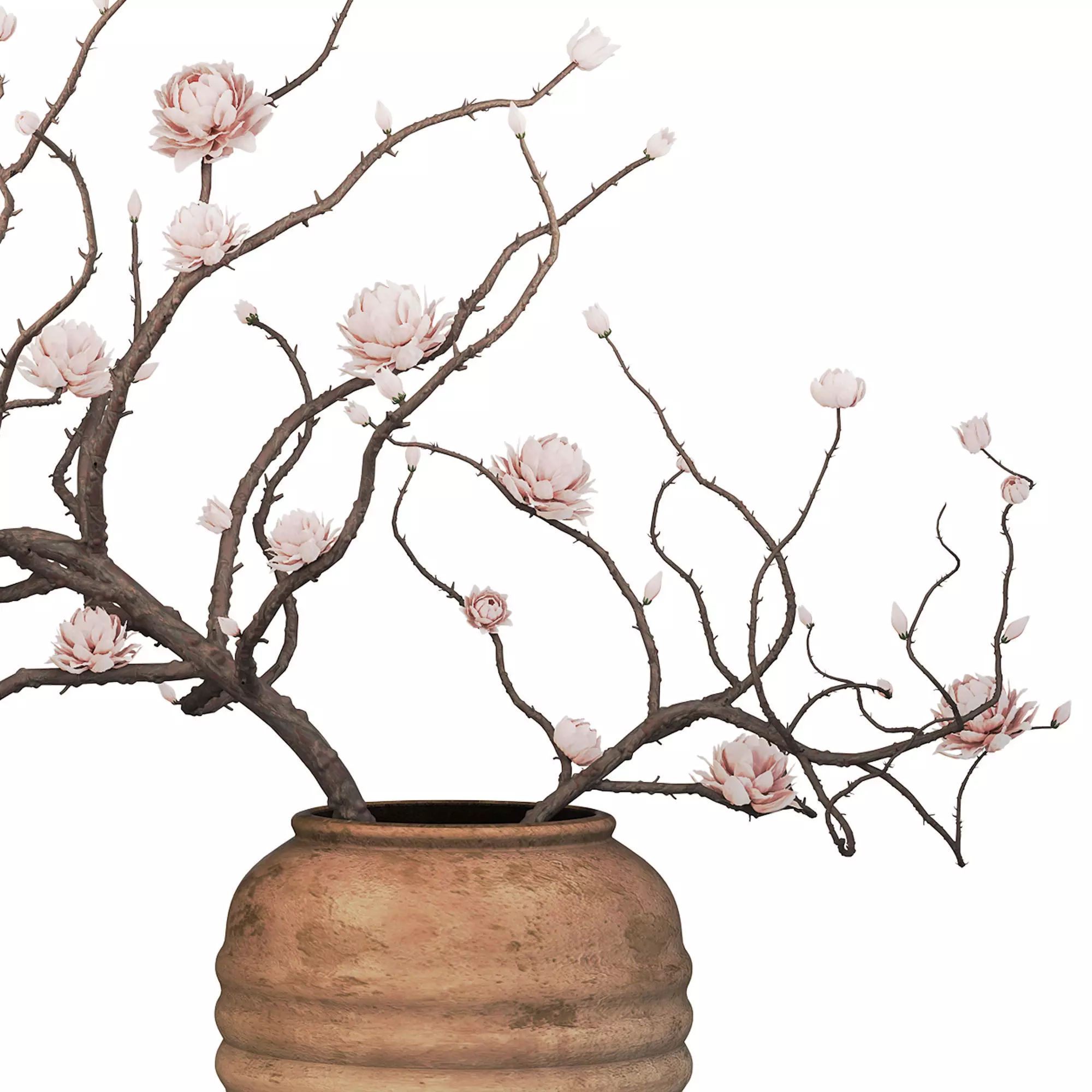 Plants Bouquet Vase 32 Low-poly 3D model_3