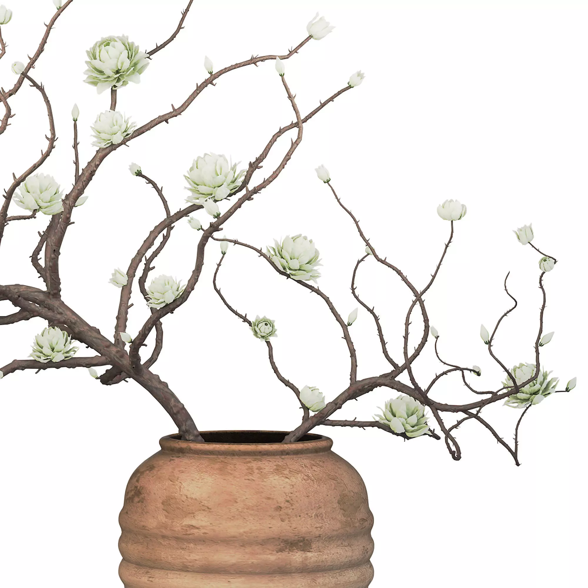 Plants Bouquet Vase 32 Low-poly 3D model_4