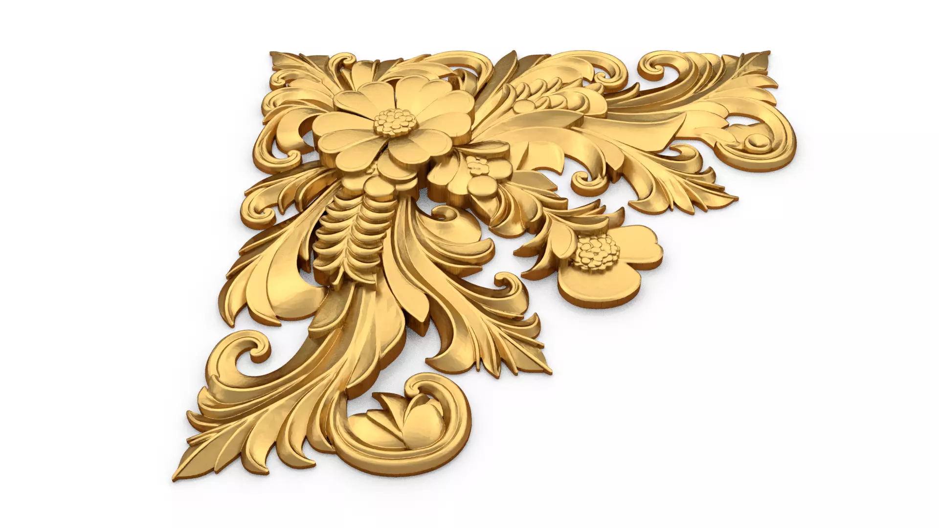 Classic carved corner decor ornament cnc 3d printing stl 08 3D print model_4