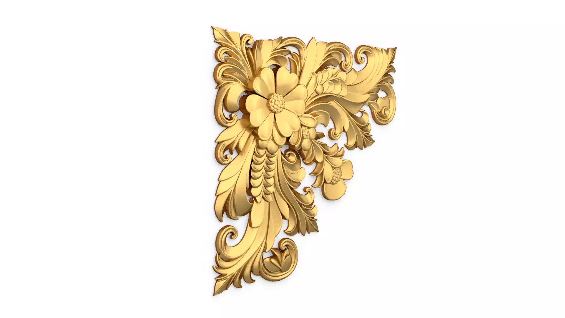 Classic carved corner decor ornament cnc 3d printing stl 08 3D print model_2