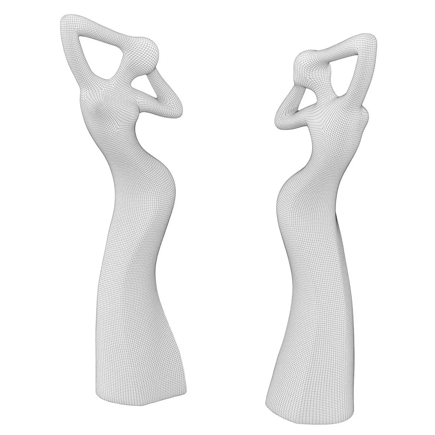 Abstract figurine of a woman 3D model_6