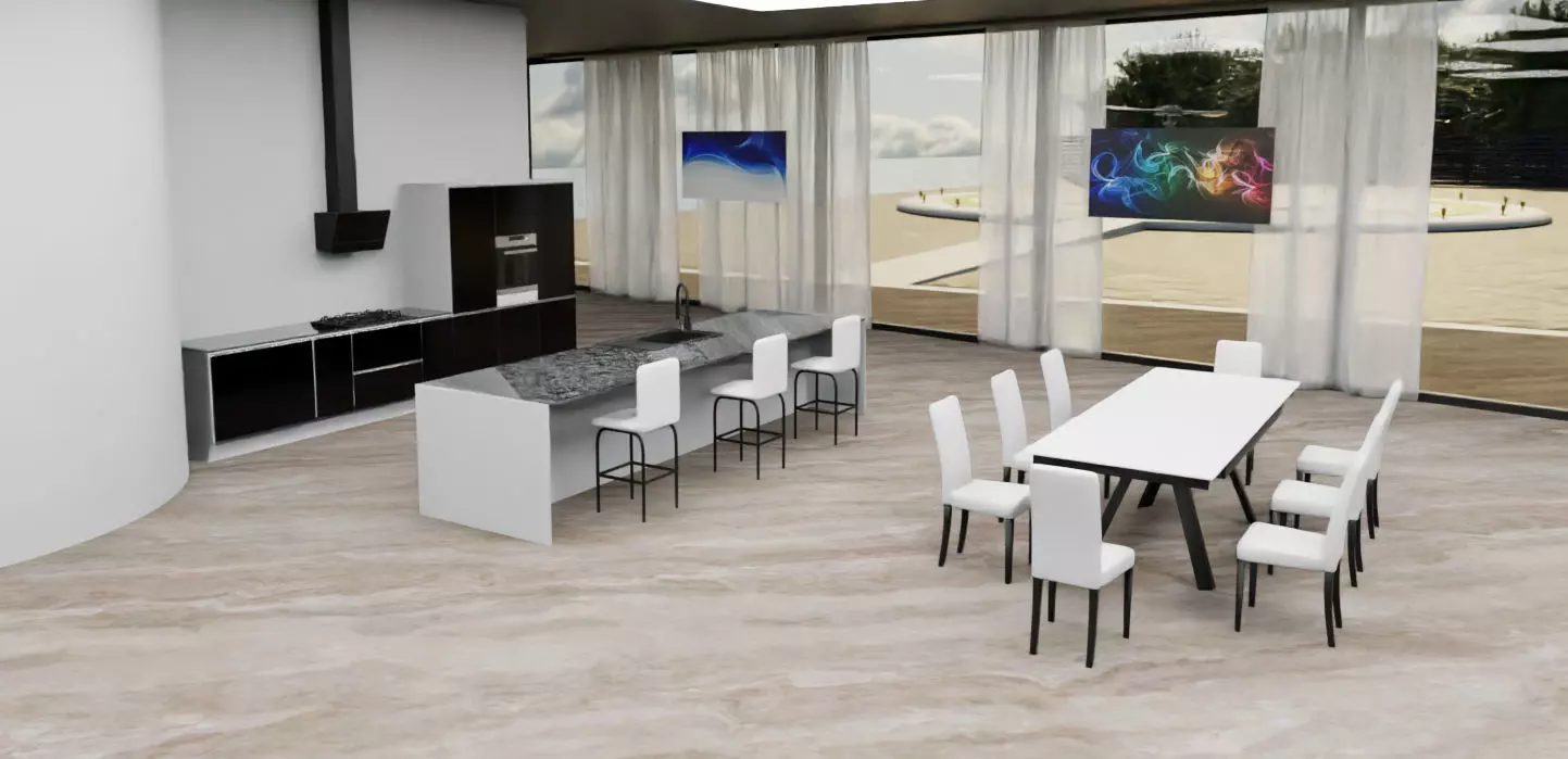 Modern Luxury Beach House with Sports Area 3D model_25