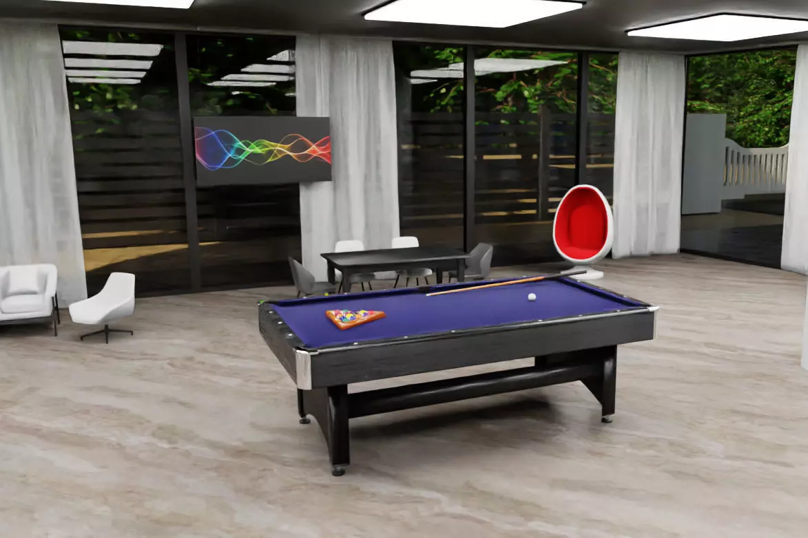 Modern Luxury Beach House with Sports Area 3D model_23