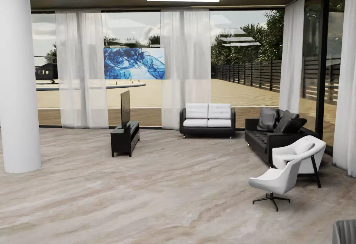 Modern Luxury Beach House with Sports Area 3D model_24