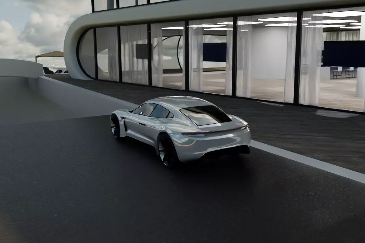 Modern Luxury Beach House with Sports Area 3D model_10