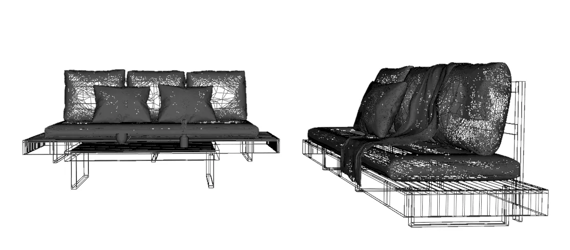 Modern Sofas And Coffee Table 3D model_18