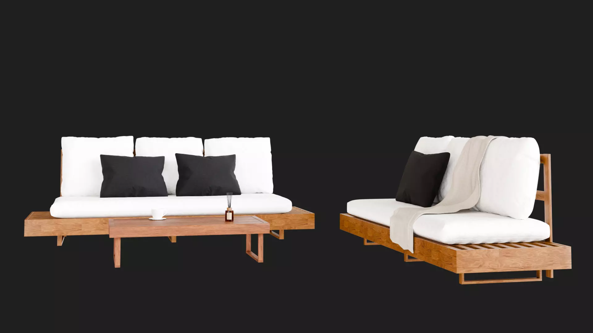 Modern Sofas And Coffee Table 3D model_14