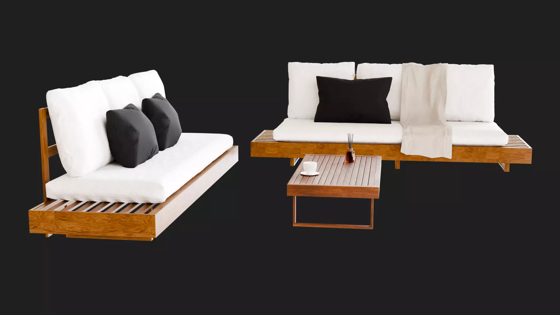 Modern Sofas And Coffee Table 3D model_17