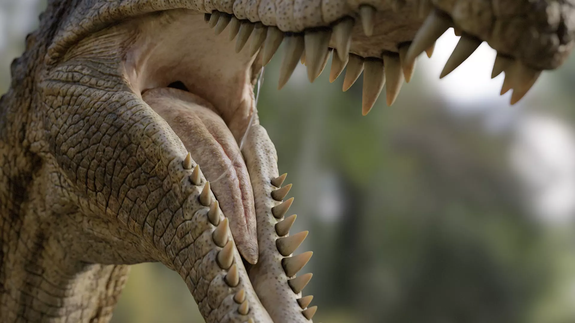 Spinosaurus bust for rendering 3D model_2