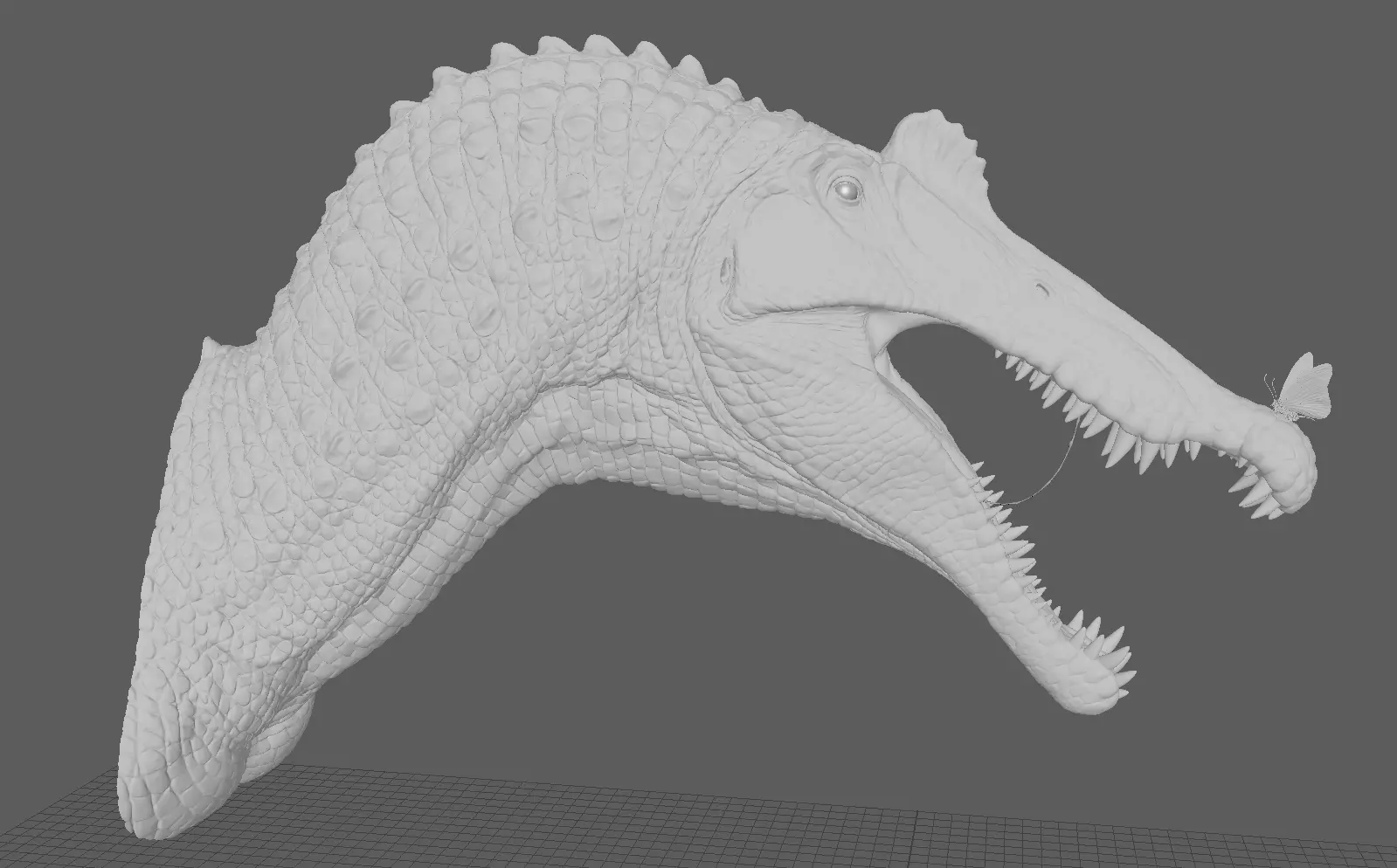 Spinosaurus bust for rendering 3D model_9