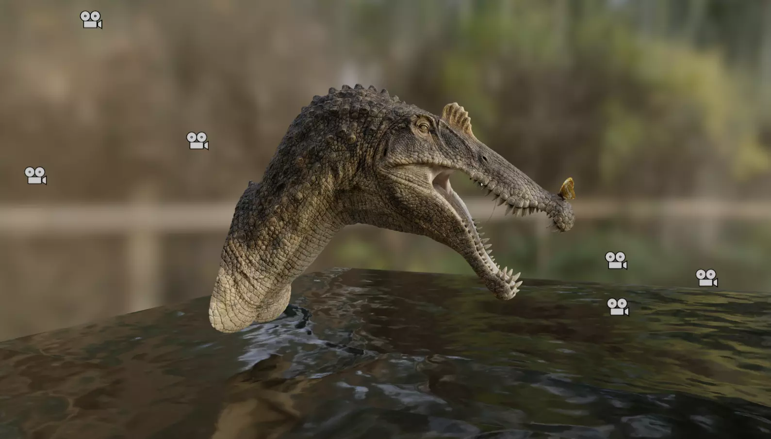 Spinosaurus bust for rendering 3D model_6