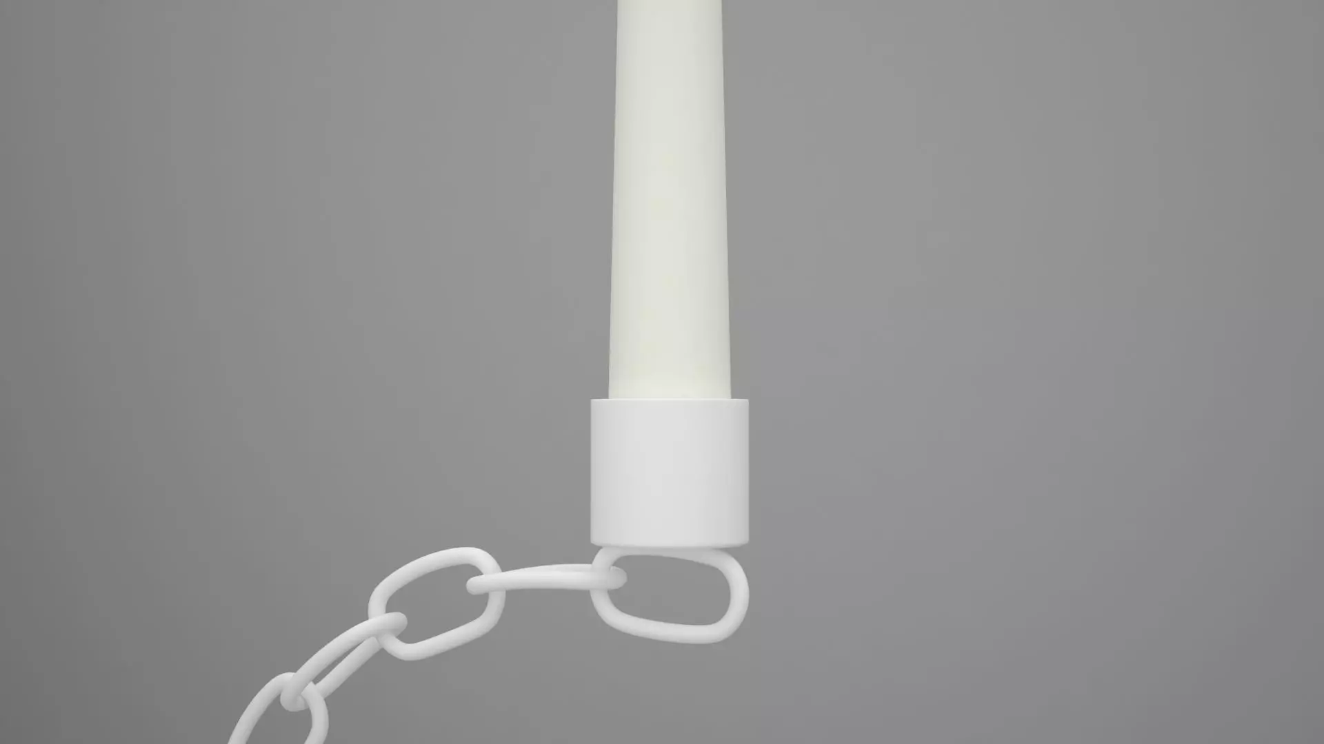 Alphabet Chain G Candleholder White Color 3D model_1