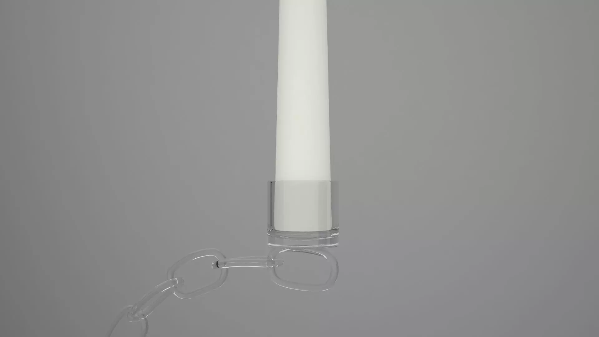 Alphabet Chain G Candleholder Clear Glass Color 3D model_1