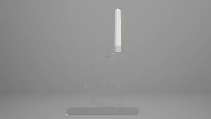 Alphabet Chain G Candleholder Clear Glass Color