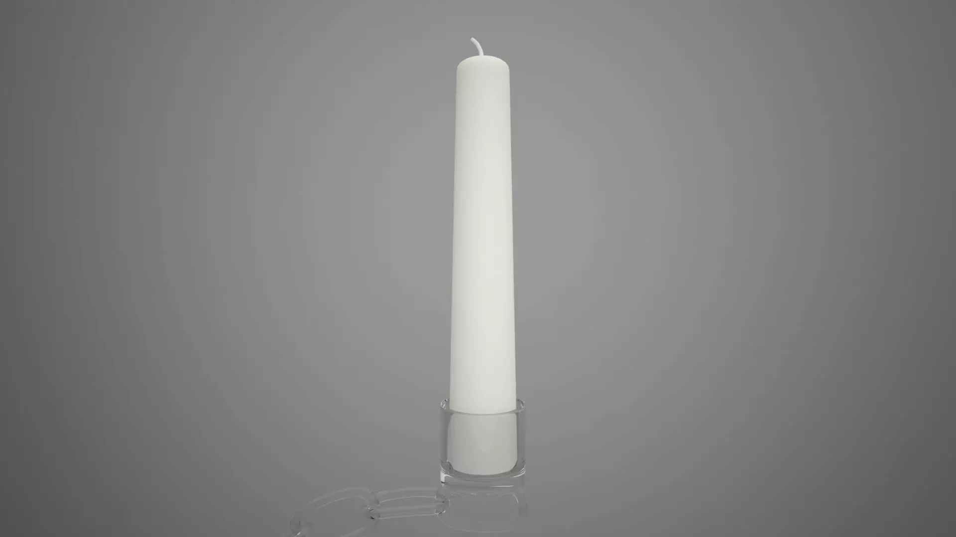 Alphabet Chain G Candleholder Clear Glass Color 3D model_3