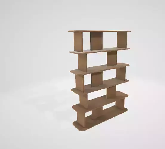 Miller mango wood shelving Low-poly 3D model