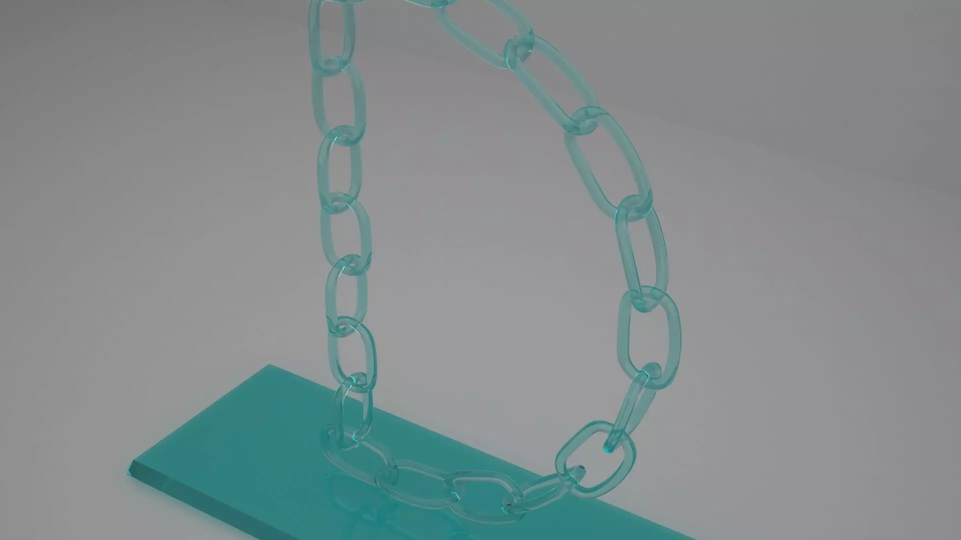Alphabet Chain D Candleholder Tinted Glass Color 3D model_2