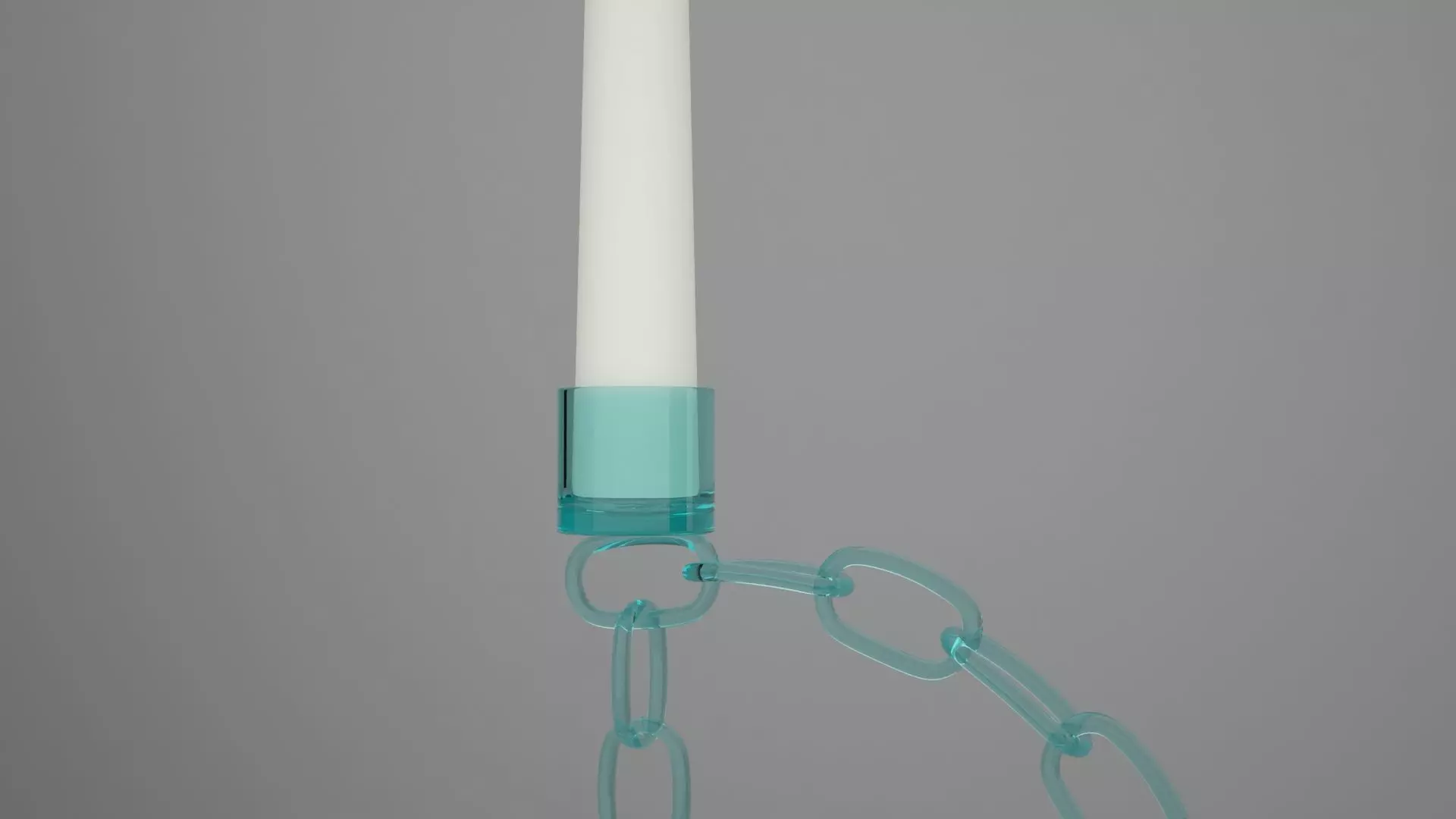 Alphabet Chain D Candleholder Tinted Glass Color 3D model_1