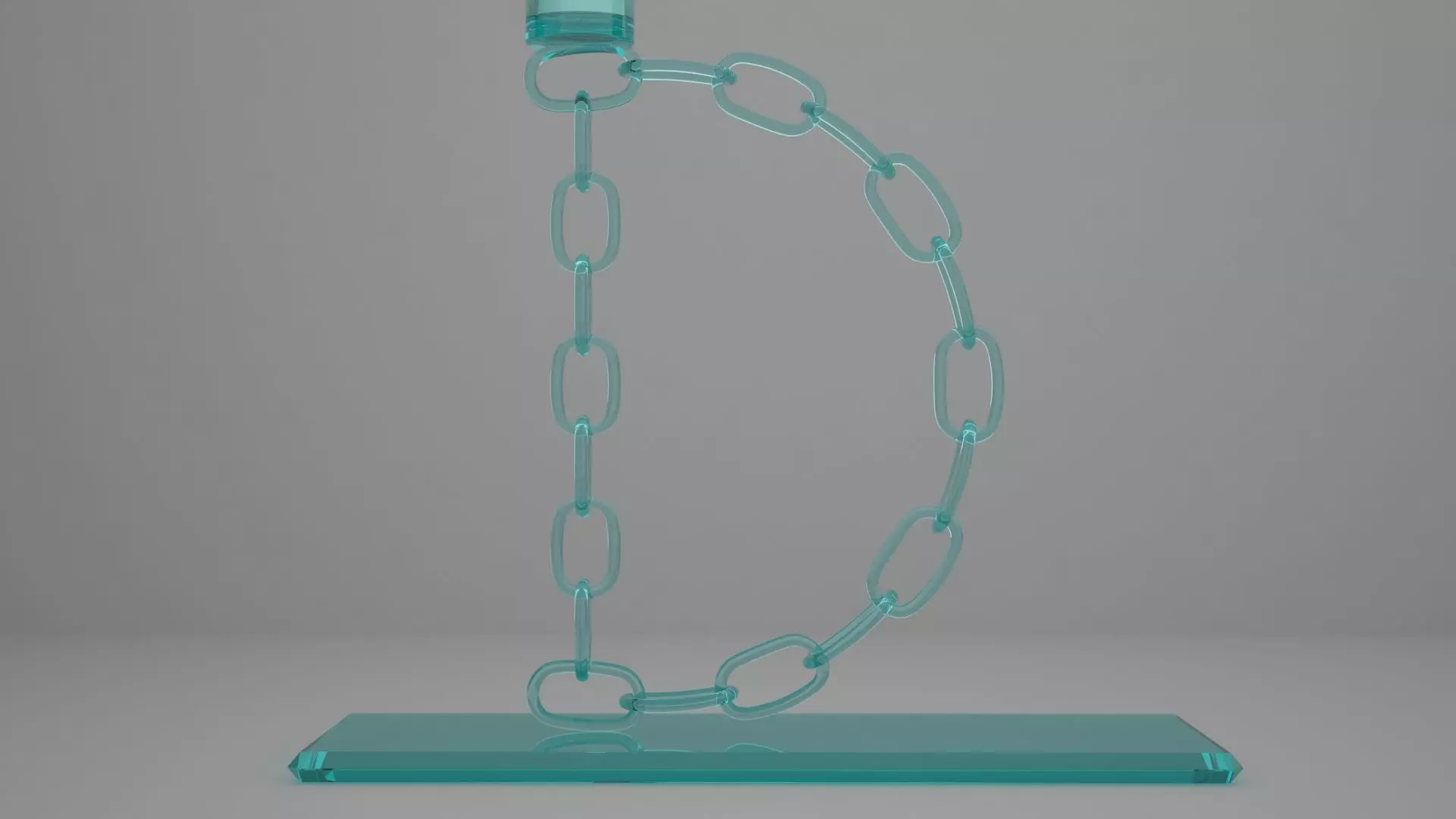 Alphabet Chain D Candleholder Tinted Glass Color 3D model_4