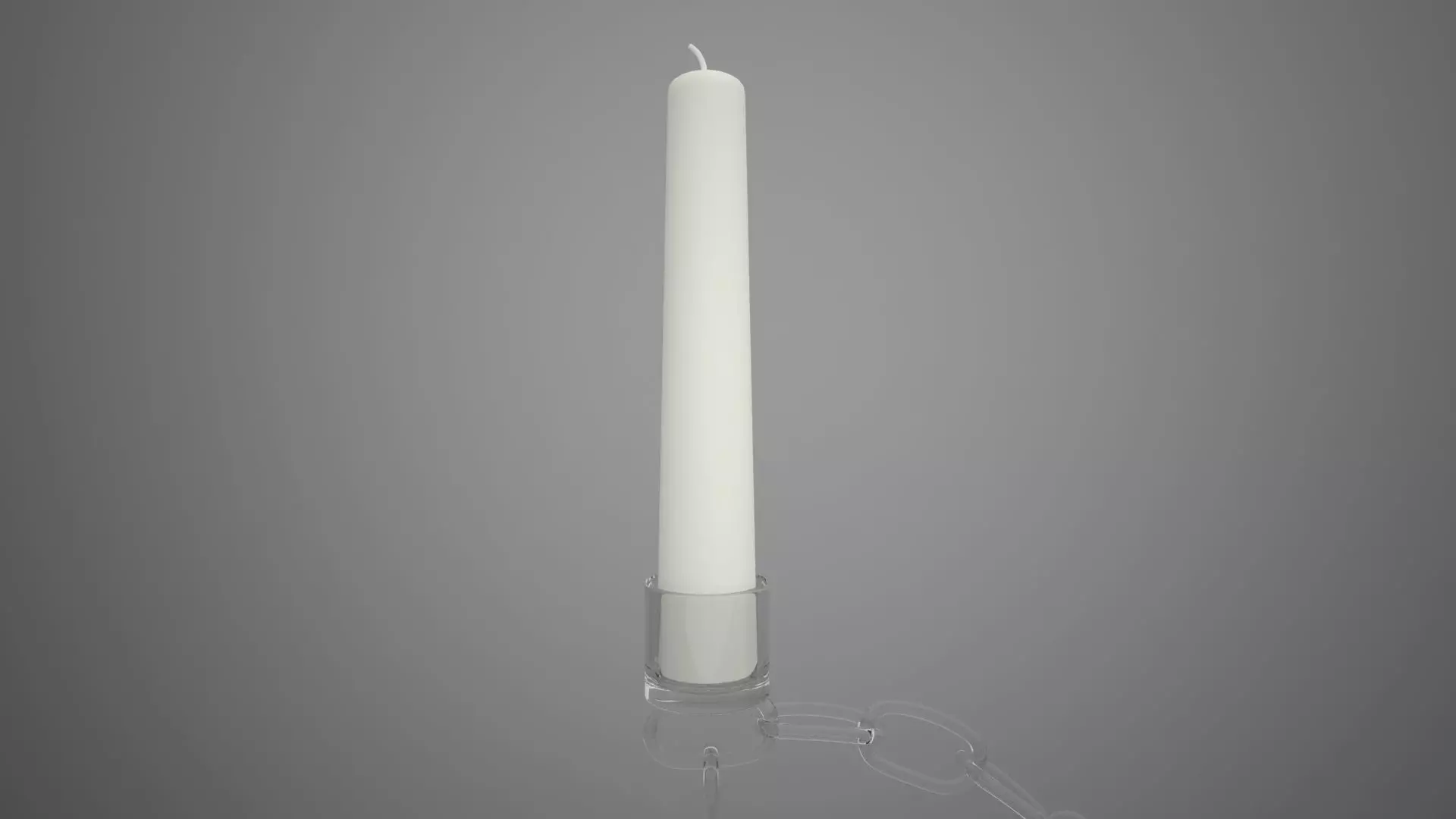 Alphabet Chain D Candleholder Clear Glass Color 3D model_3
