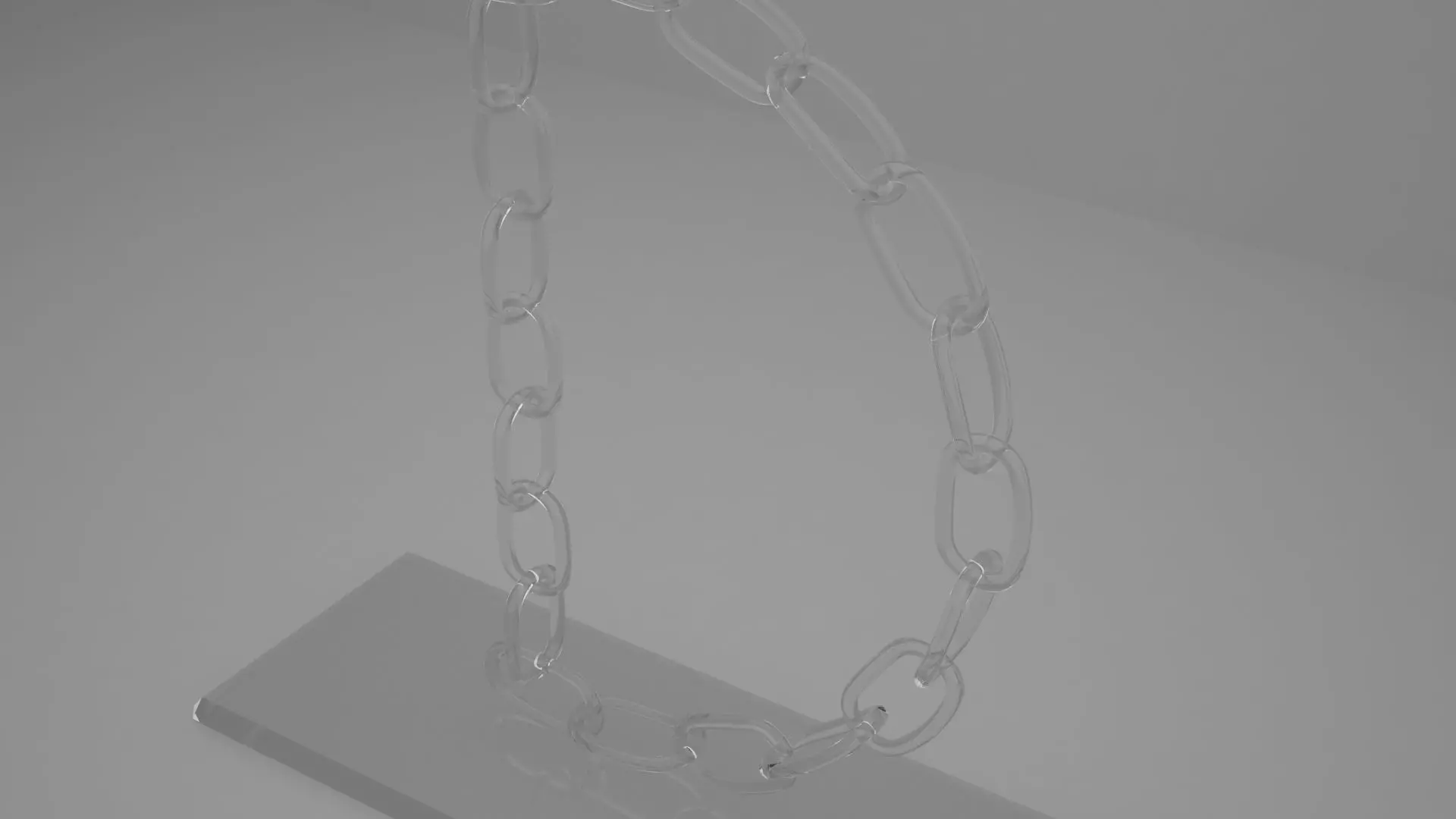 Alphabet Chain D Candleholder Clear Glass Color 3D model_2