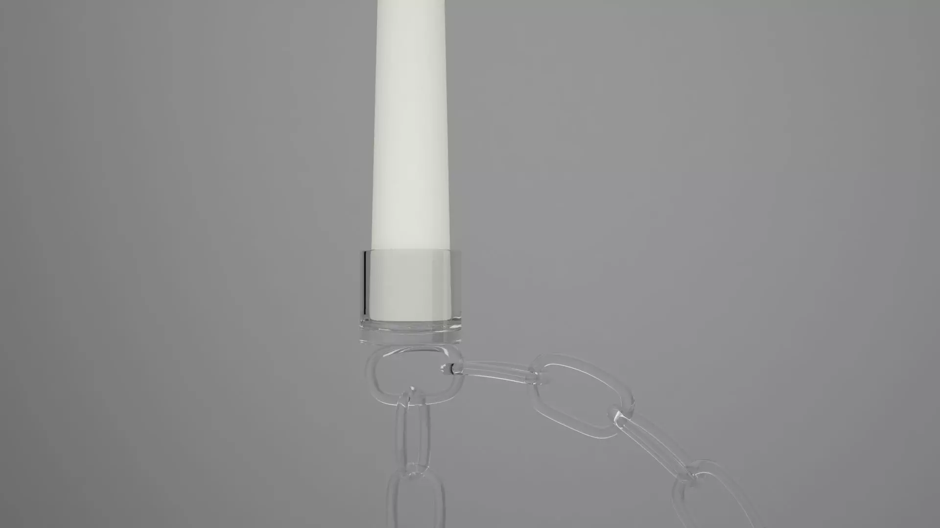 Alphabet Chain D Candleholder Clear Glass Color 3D model_1