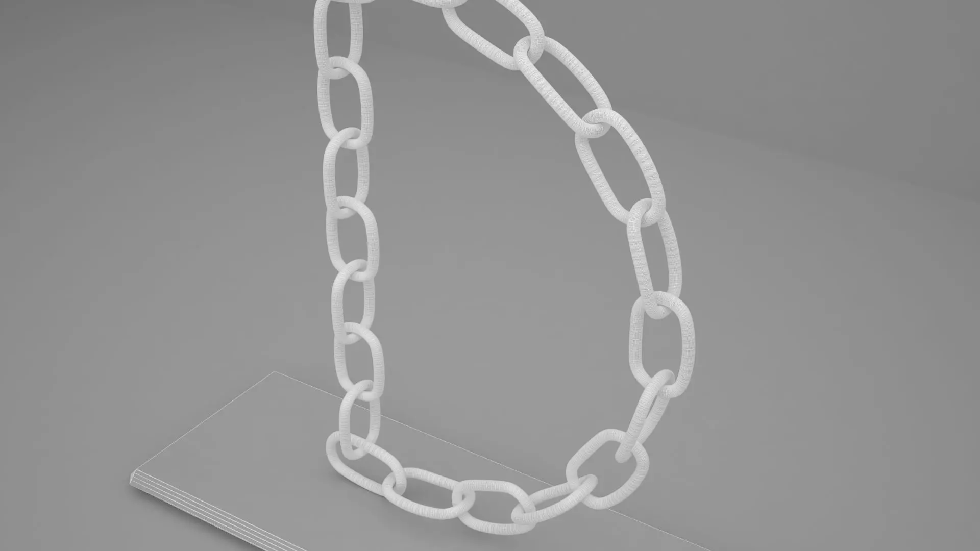 Alphabet Chain D Candleholder Blue Glass Color 3D model_6