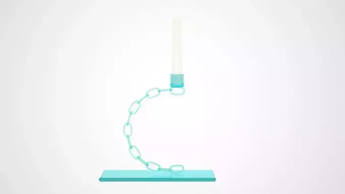 Alphabet Chain C Candleholder Tinted Glass Color