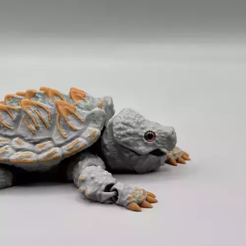 3D Printed Articulated Alligator Snapping Turtle Toy Model 3D print model