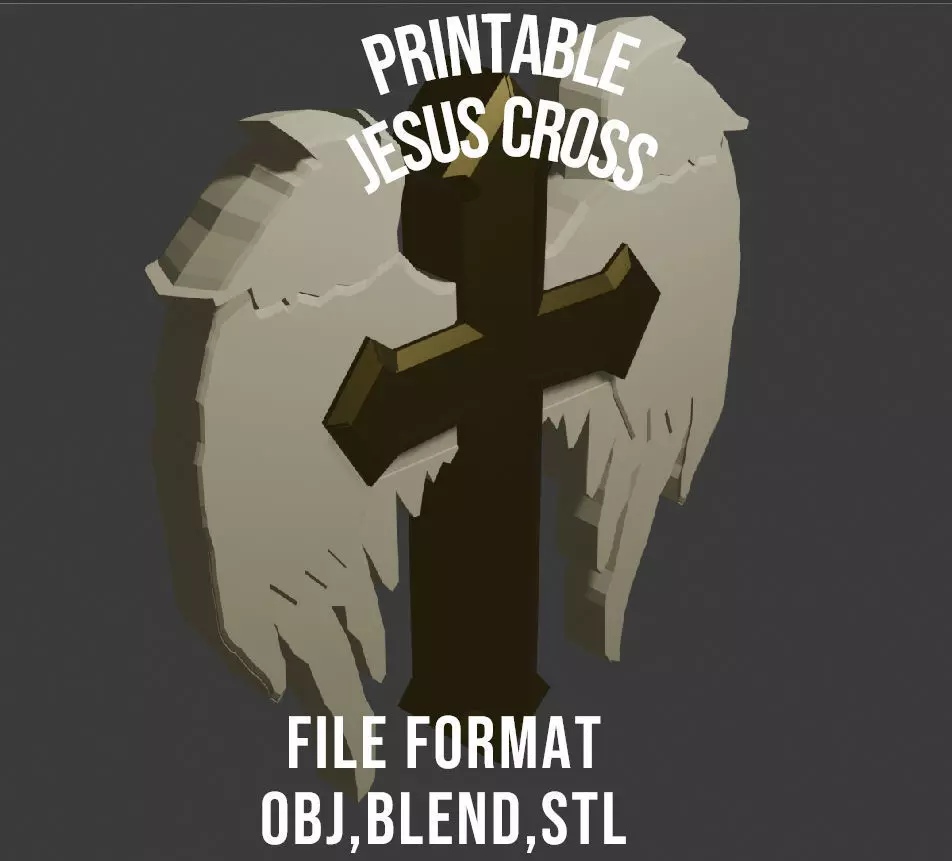 Jesus cross 3D print model_0