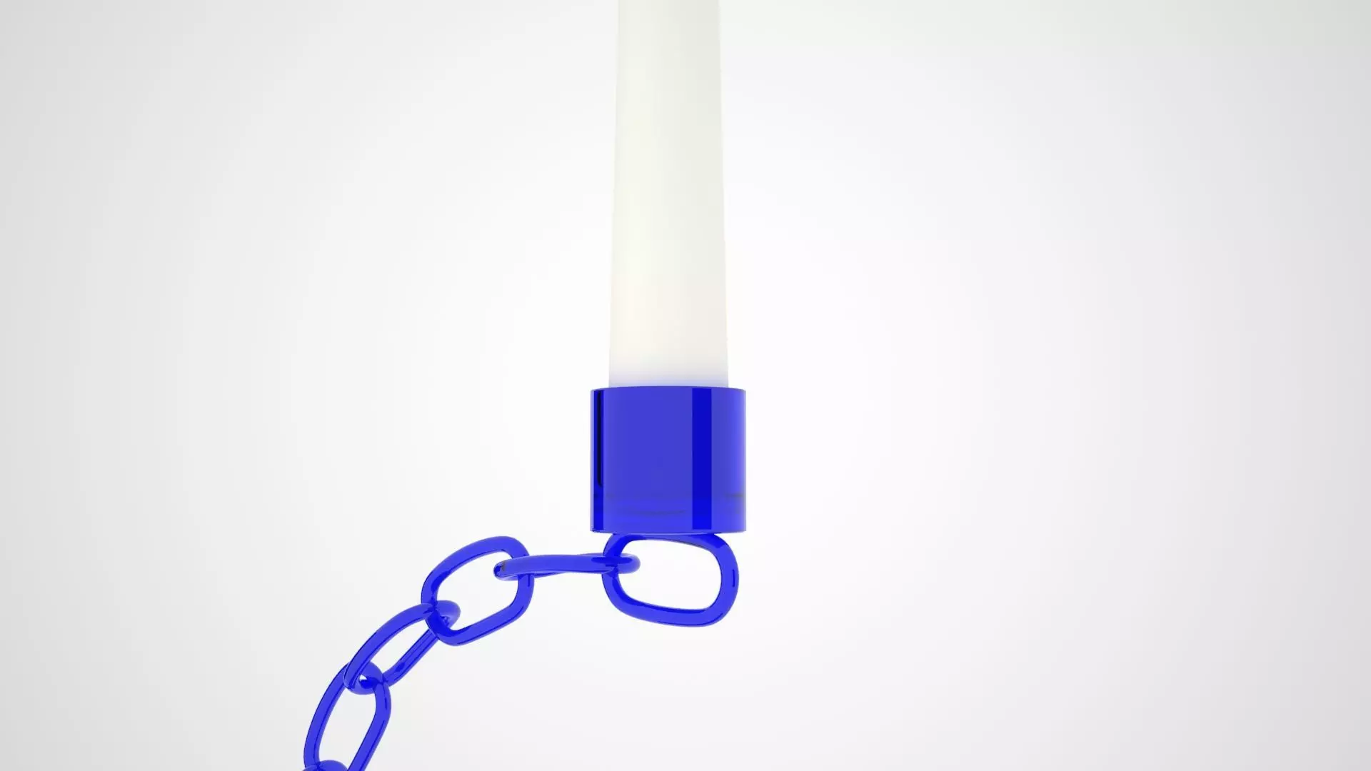 Alphabet Chain C Candleholder Blue Glass Color 3D model_1