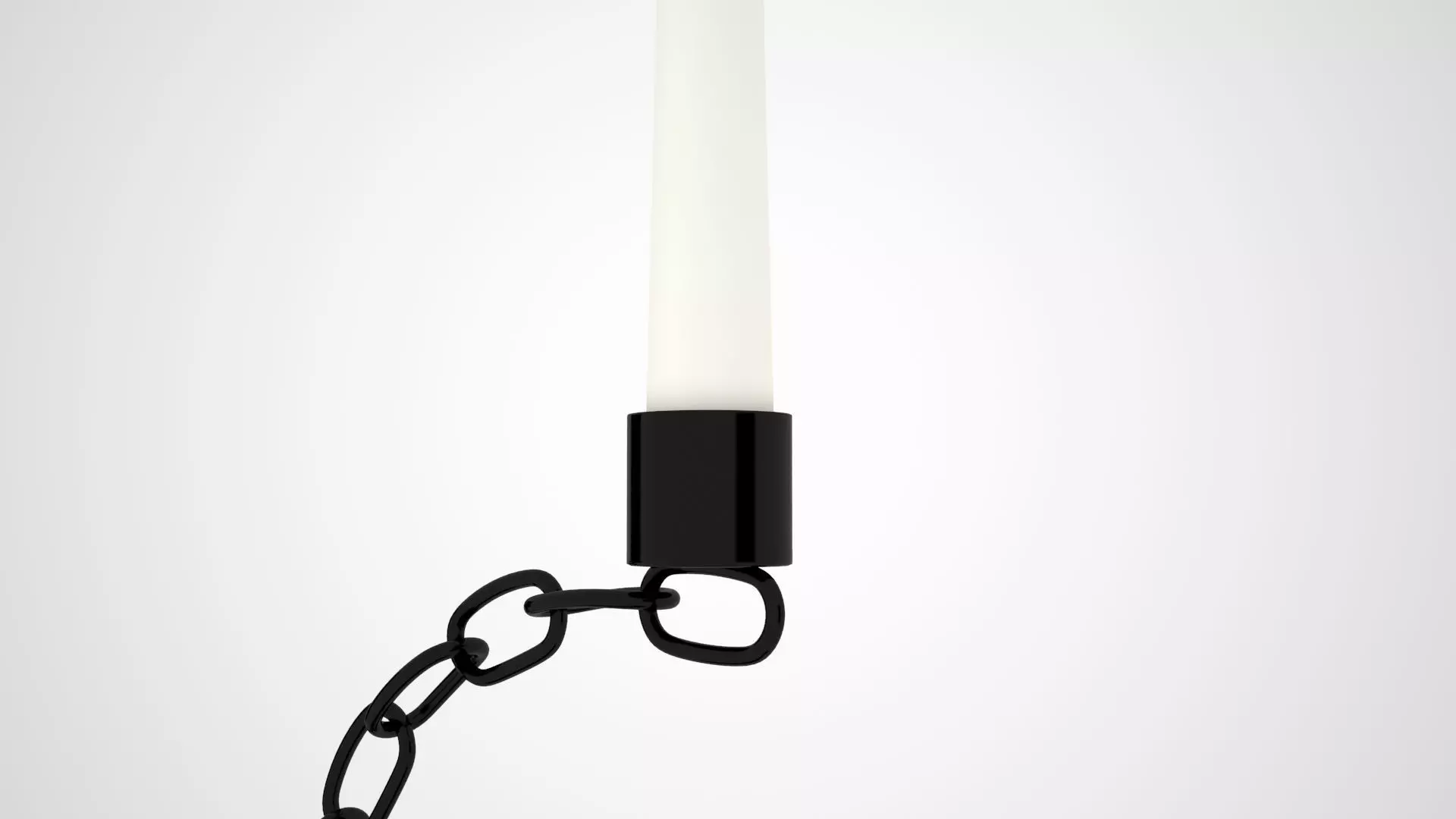 Alphabet Chain C Candleholder Black Iron 3D model_1
