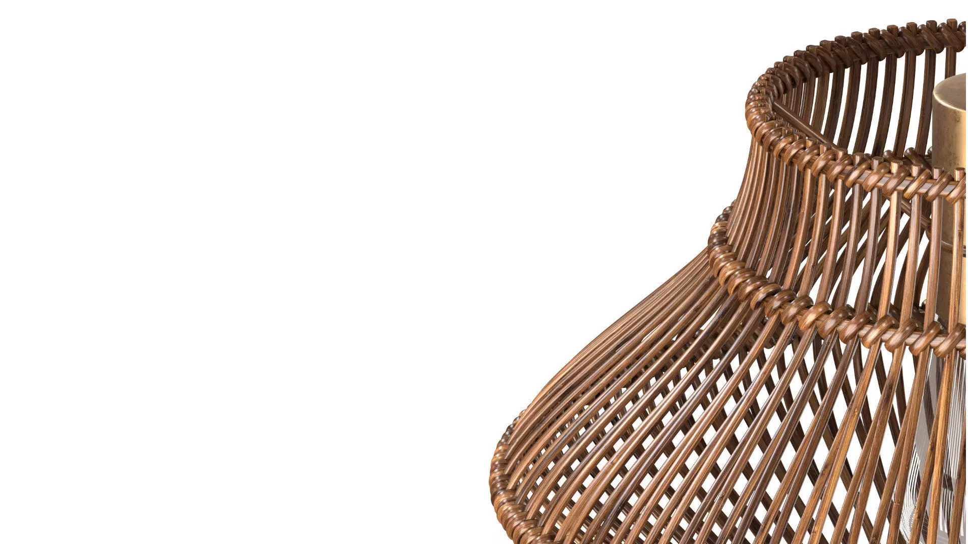 Dark Neher Rattan Semi Flush Mount 3D model_7