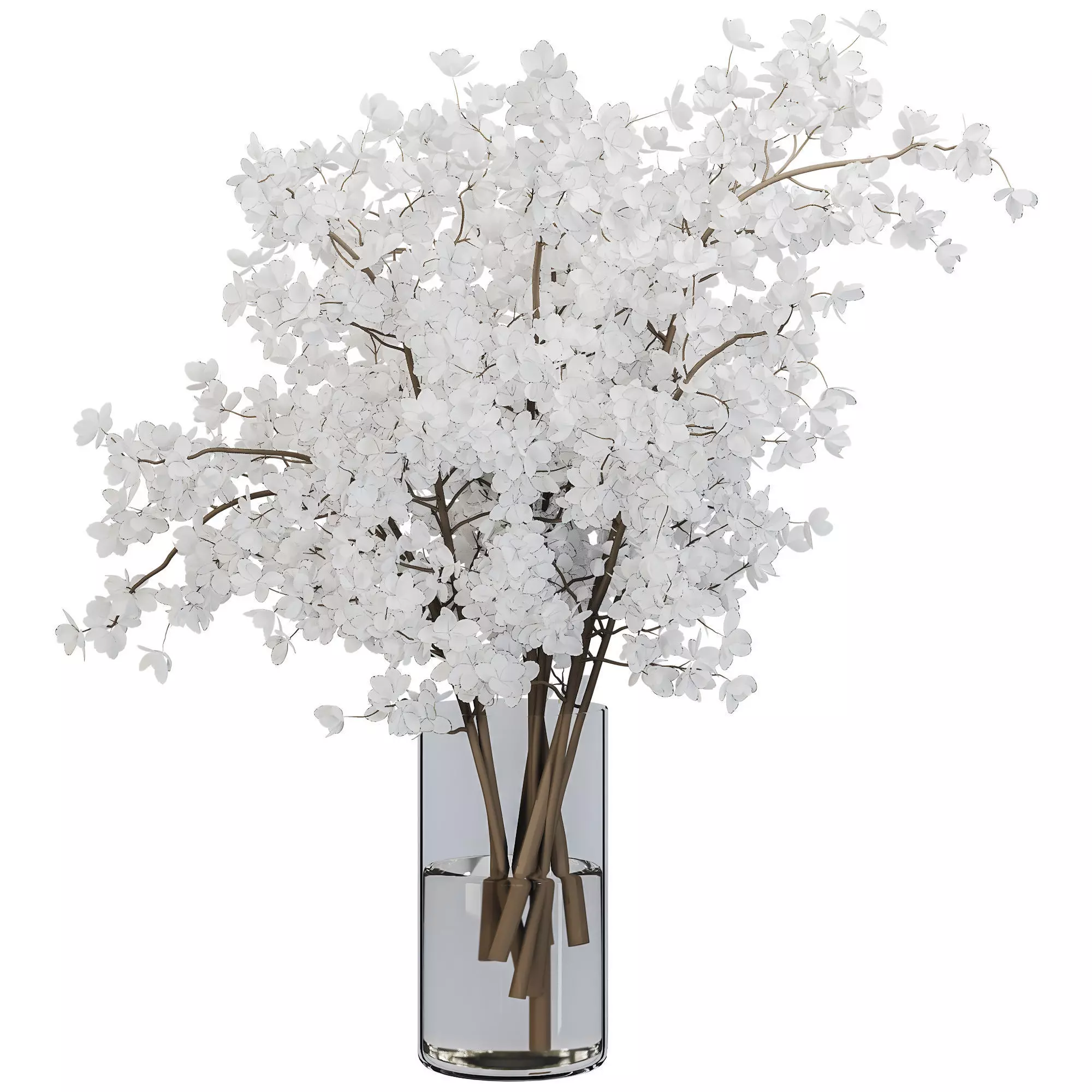 Plants Bouquet Vase Low-poly 3D model_2