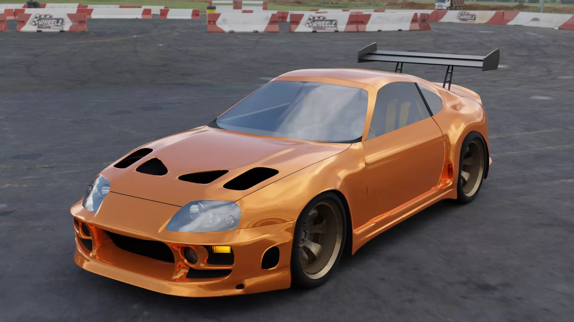 Toyota Supra MK4 Low-poly 3D model_0