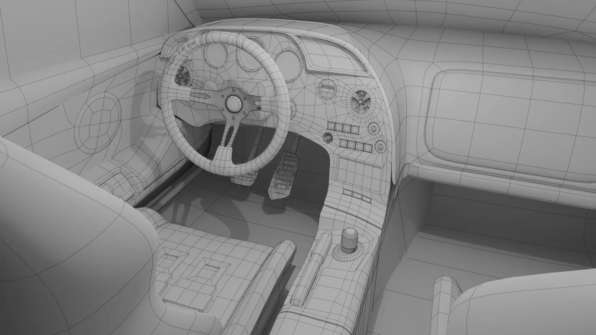 Toyota Supra MK4 Low-poly 3D model_9