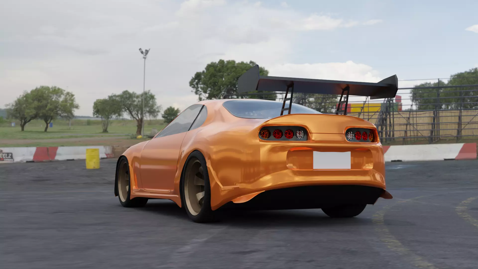 Toyota Supra MK4 Low-poly 3D model_1