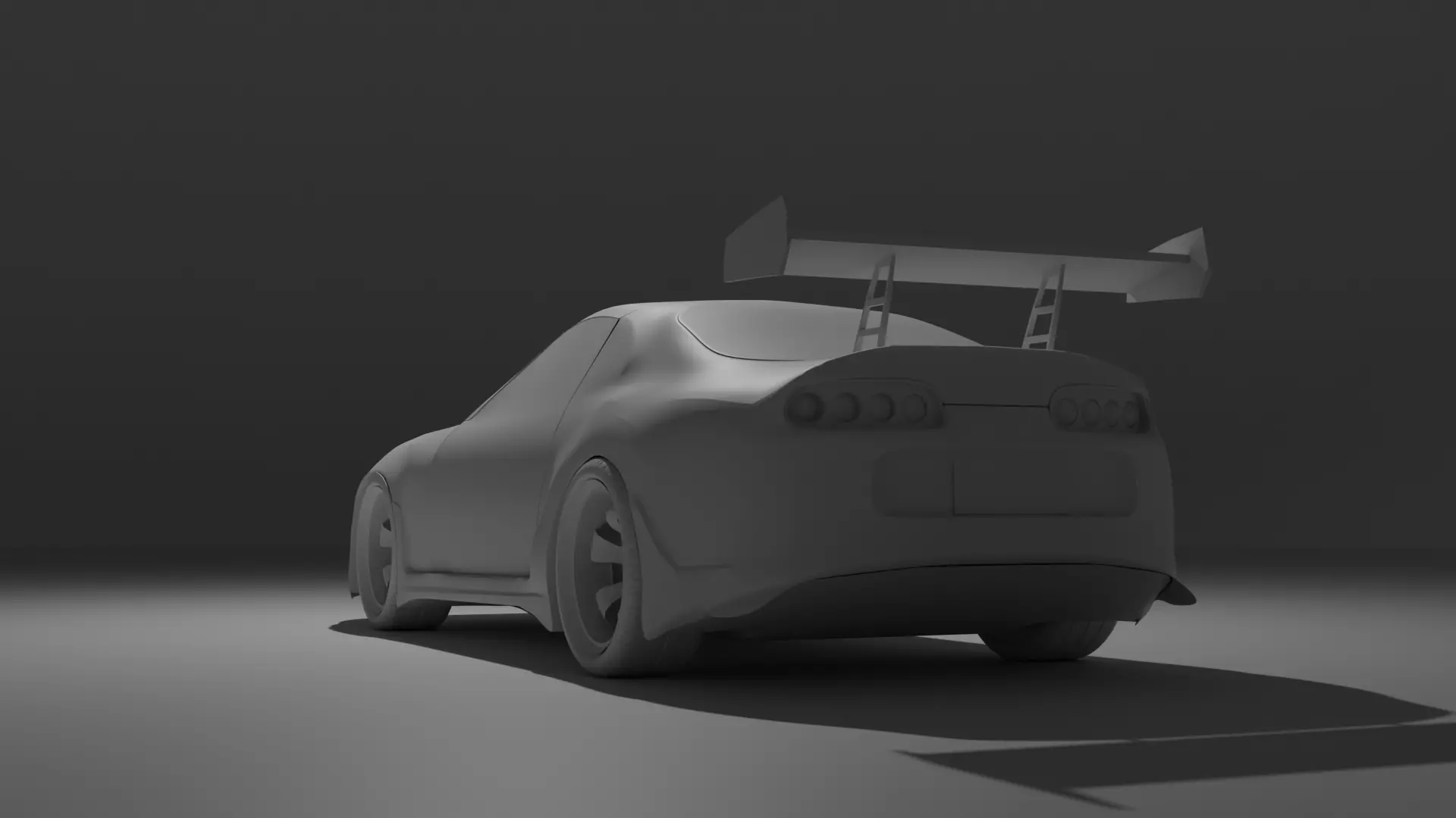 Toyota Supra MK4 Low-poly 3D model_5