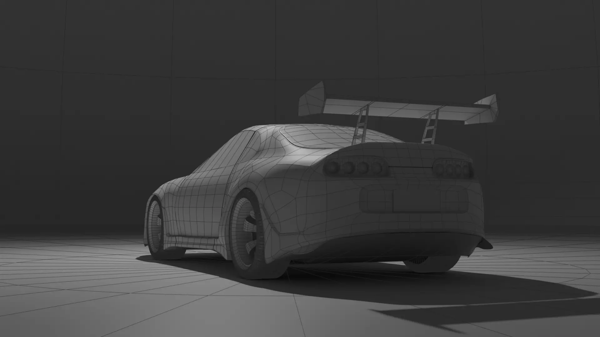 Toyota Supra MK4 Low-poly 3D model_8