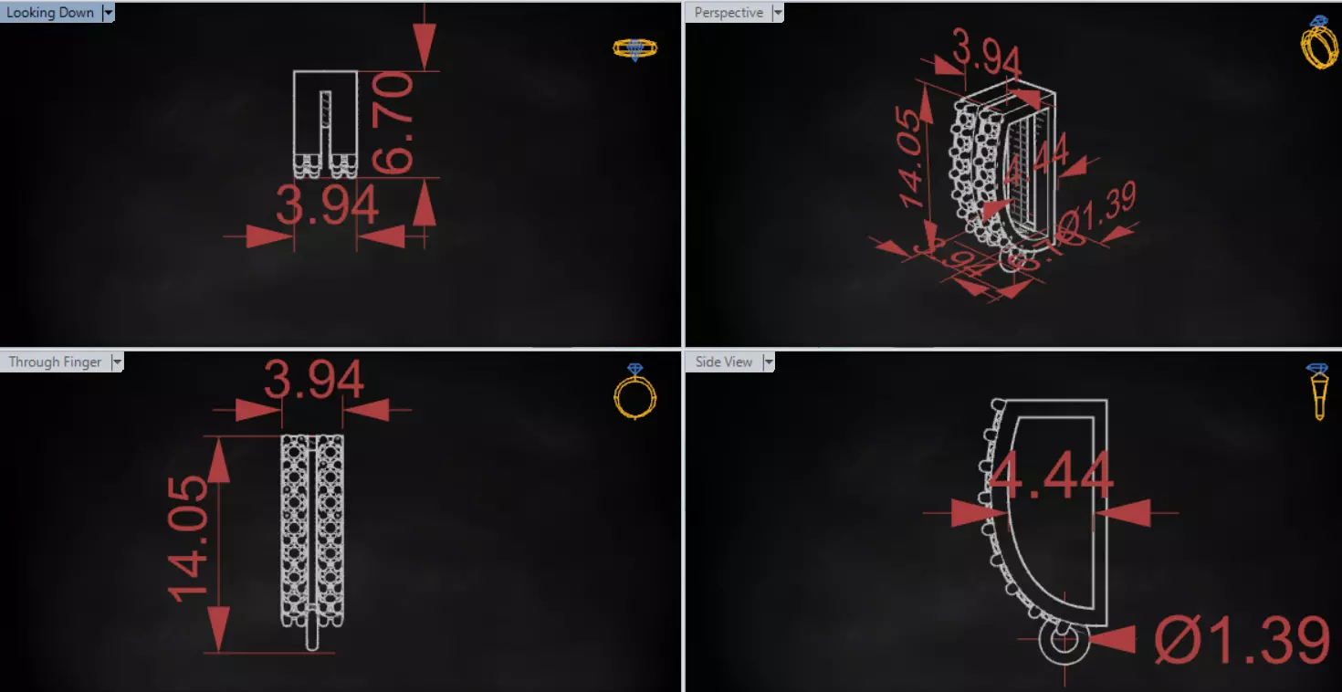 small gold bail pendant jewelry gl0014 3D print model_19