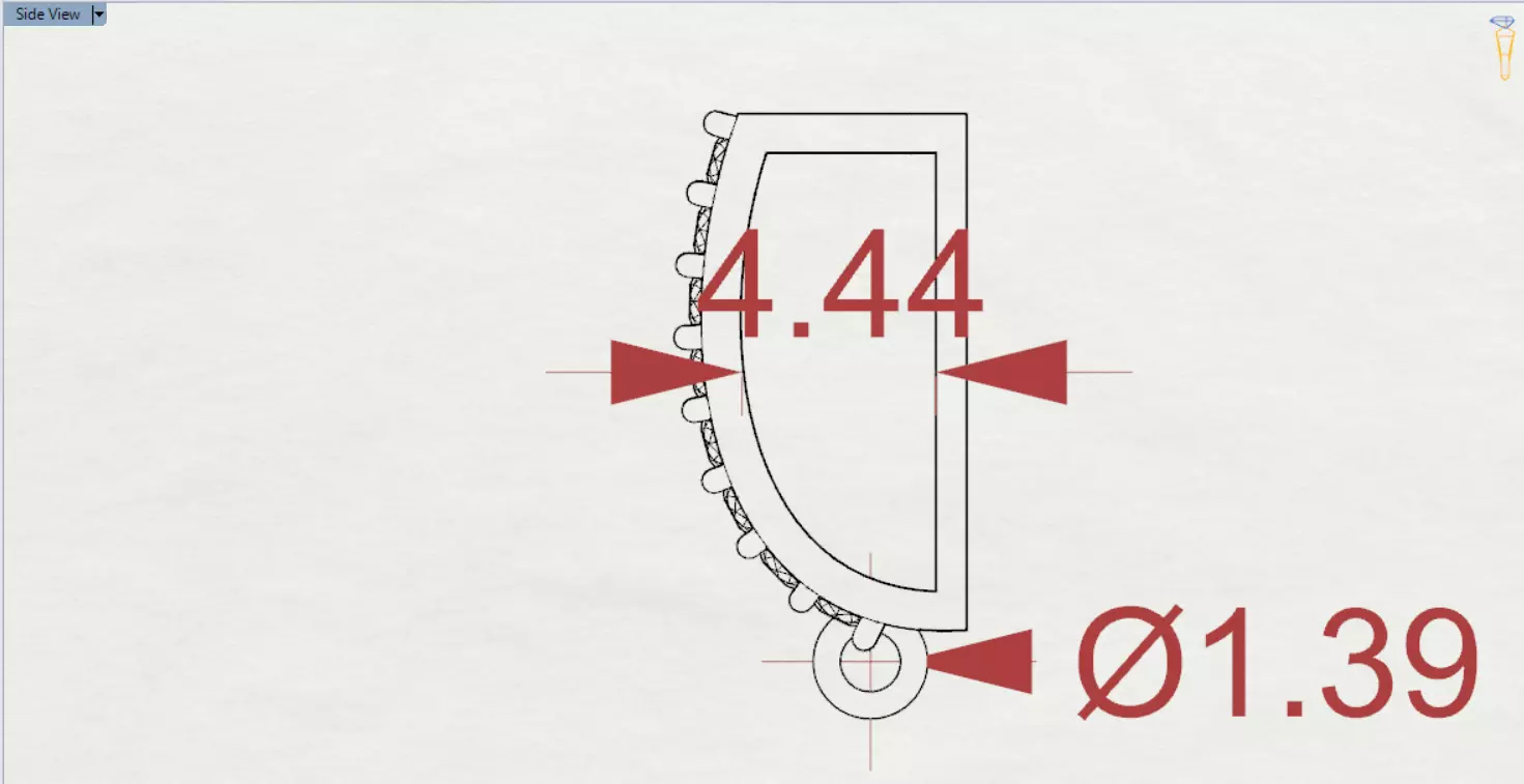 small gold bail pendant jewelry gl0014 3D print model_25