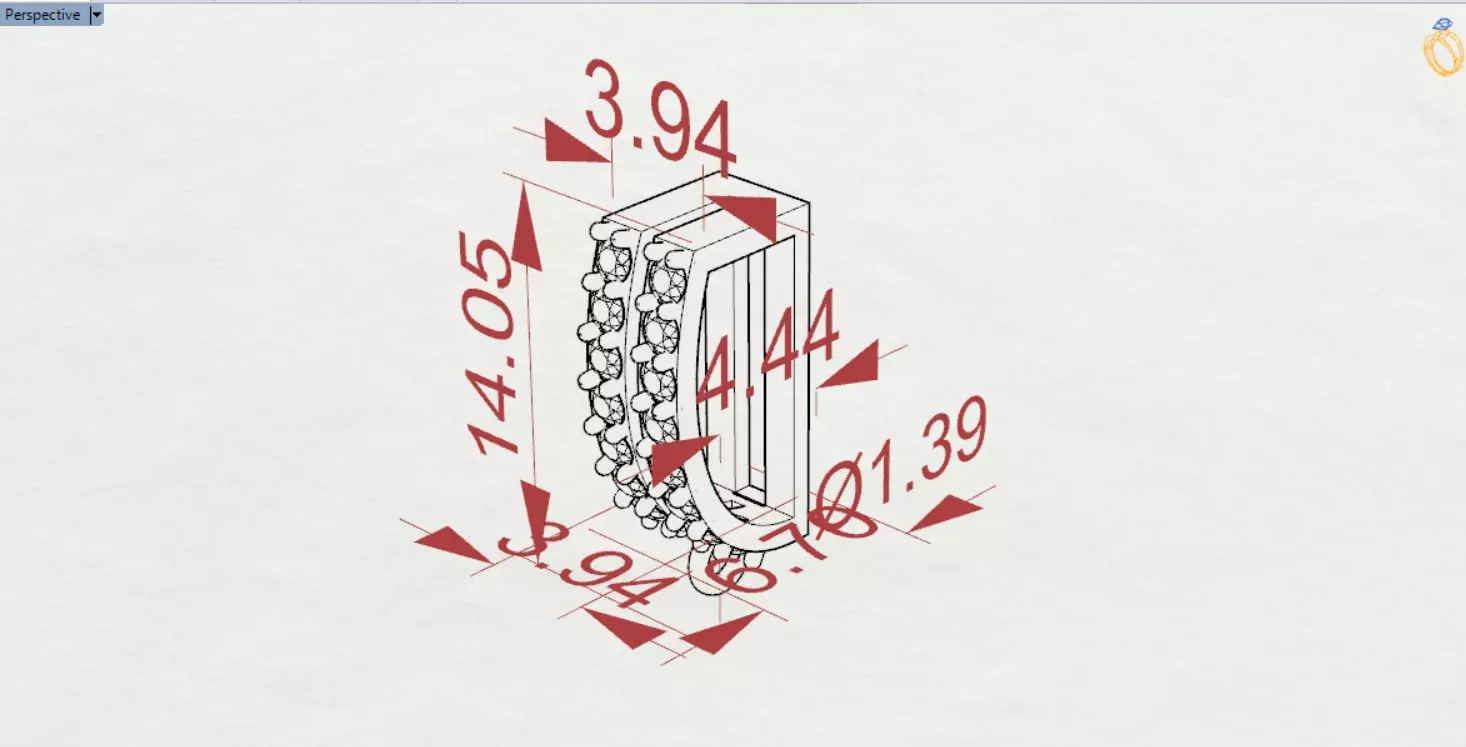 small gold bail pendant jewelry gl0014 3D print model_21